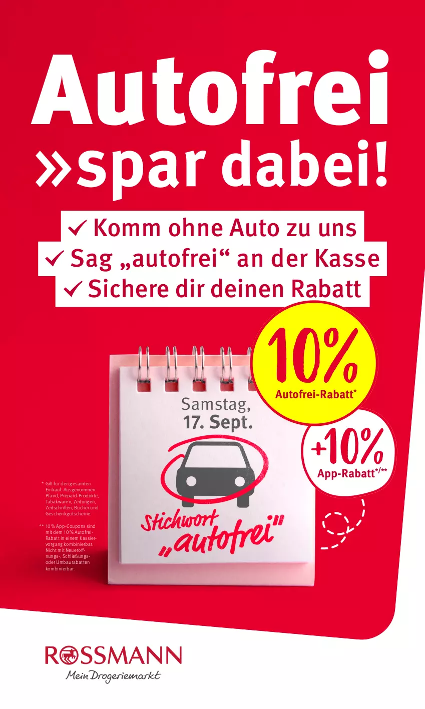 Aktueller Prospekt Rossmann - Prospekte - von 27.08 bis 09.09.2022 - strona 1 - produkty: auto, Bau, coupon, coupons, gutschein, gutscheine