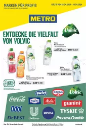 Gazetka promocyjna Metro - Starke Marken Profi - Gazetka - ważna od 30.04 do 30.04.2024 - strona 1 - produkty: Alwa, flasche, getränk, getränke, limo, Metro, mineralwasser, Palette, tee, Ti, volvic, wasser