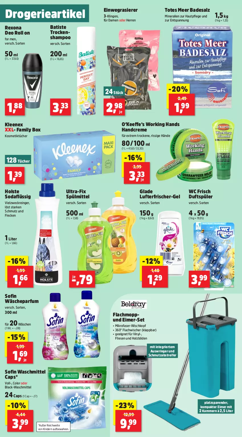 Aktueller Prospekt Thomas Philipps - von 20.01 bis 25.01.2025 - strona 6 - produkty: Bad, Cap, creme, deo, eimer, einwegrasierer, Glade, handcreme, Hautpflege, Holz, Kinder, kosmetik, Kosmetiktücher, lack, lufterfrischer, mikrofaser, parfum, rasierer, rexona, ring, salz, shampoo, Soda, spülmittel, Ti, Trockenshampoo, tücher, waschmittel, wc frisch, weck