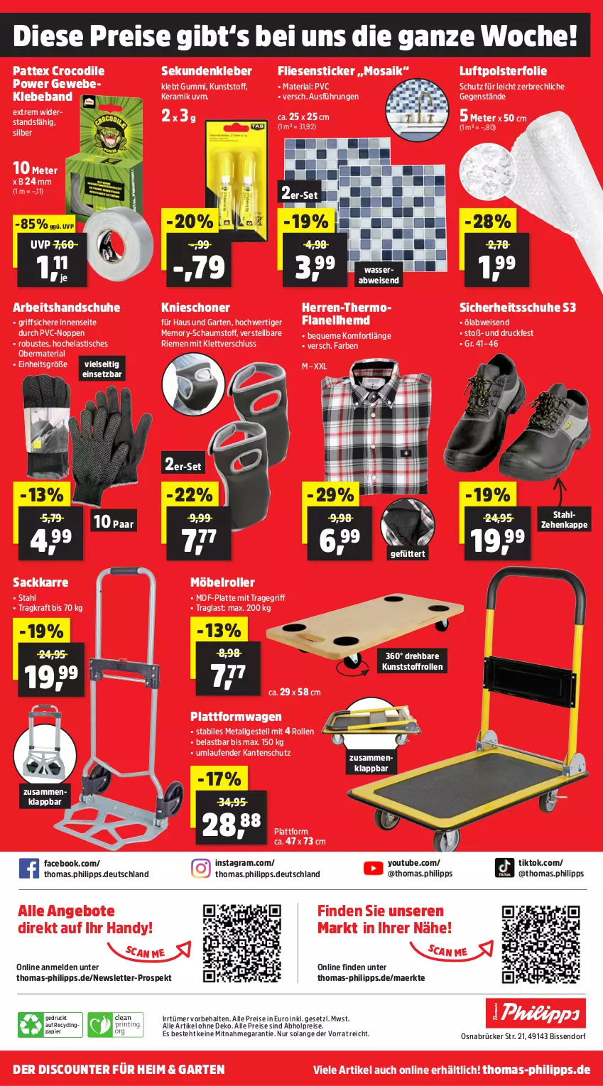 Aktueller Prospekt Thomas Philipps - von 20.01 bis 25.01.2025 - strona 8 - produkty: abholpreise, alle preise sind abholpreise, angebot, angebote, asti, Beba, Clin, discount, eis, Garten, handschuhe, Handy, Hela, hemd, kleber, kraft, latte, Laufen, LG, möbel, papier, pattex, reis, Ria, Roller, sac, schuhe, Ti, tisch, tragegriff, wasser, Yo