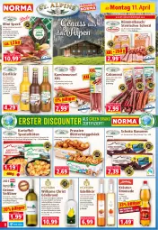 Gazetka promocyjna Norma - Norma - Gazetka - ważna od 18.04 do 18.04.2022 - strona 8 - produkty: banane, bananen, Bau, Birnen, blätterteig, blätterteiggebäck, Cabanossi, chili, dell, eier, eierlikör, eis, elle, flasche, frucht, gin, grüner veltliner, haselnuss, Kamin, Kaminwurz, kartoffel, kartoffeln, Käse, kräuter, kühlregal, Kümmelbauch, likör, limo, limonade, mac, nuss, pril, regal, reifen, reis, schinken, schoko, schokolade, schokoladen, Speck, Spezi, Ti, vanille, zwiebel, zwiebeln