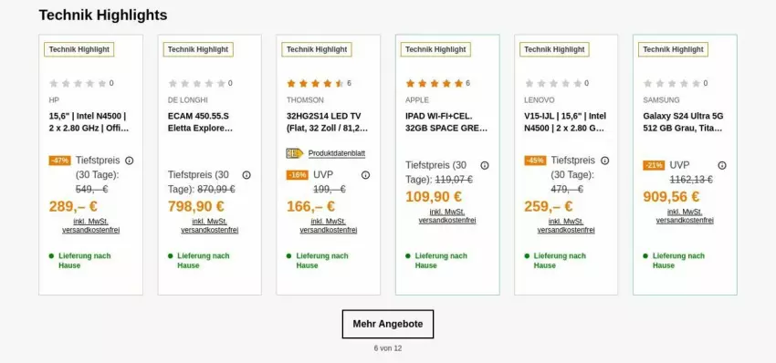 Aktueller Prospekt Saturn - Prospekte - von 24.02 bis 05.03.2025 - strona 3 - produkty: angebot, angebote, Apple, eis, HP, Intel, ipad, led tv, lenovo, ndk, reis, Samsung, samsung galaxy, thomson, Ti, versandkostenfrei