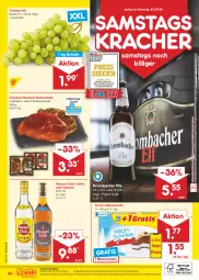 Gazetka promocyjna Netto Marken-Discount - Filial-Angebote - Gazetka - ważna od 23.07 do 23.07.2022 - strona 40 - produkty: angebot, angebote, bestpreis, discount, eis, ferrero, Havana Club, Holz, kracher, kräuter, krombache, krombacher, krombacher pils, marinade, marken-discount, milch, Milchschnitte, ndk, oder kräuter, pils, reis, Schal, Schale, schwein, schweine, steak, steaks, Ti, trauben, versandkostenfrei, wein, weine, Weste, ZTE