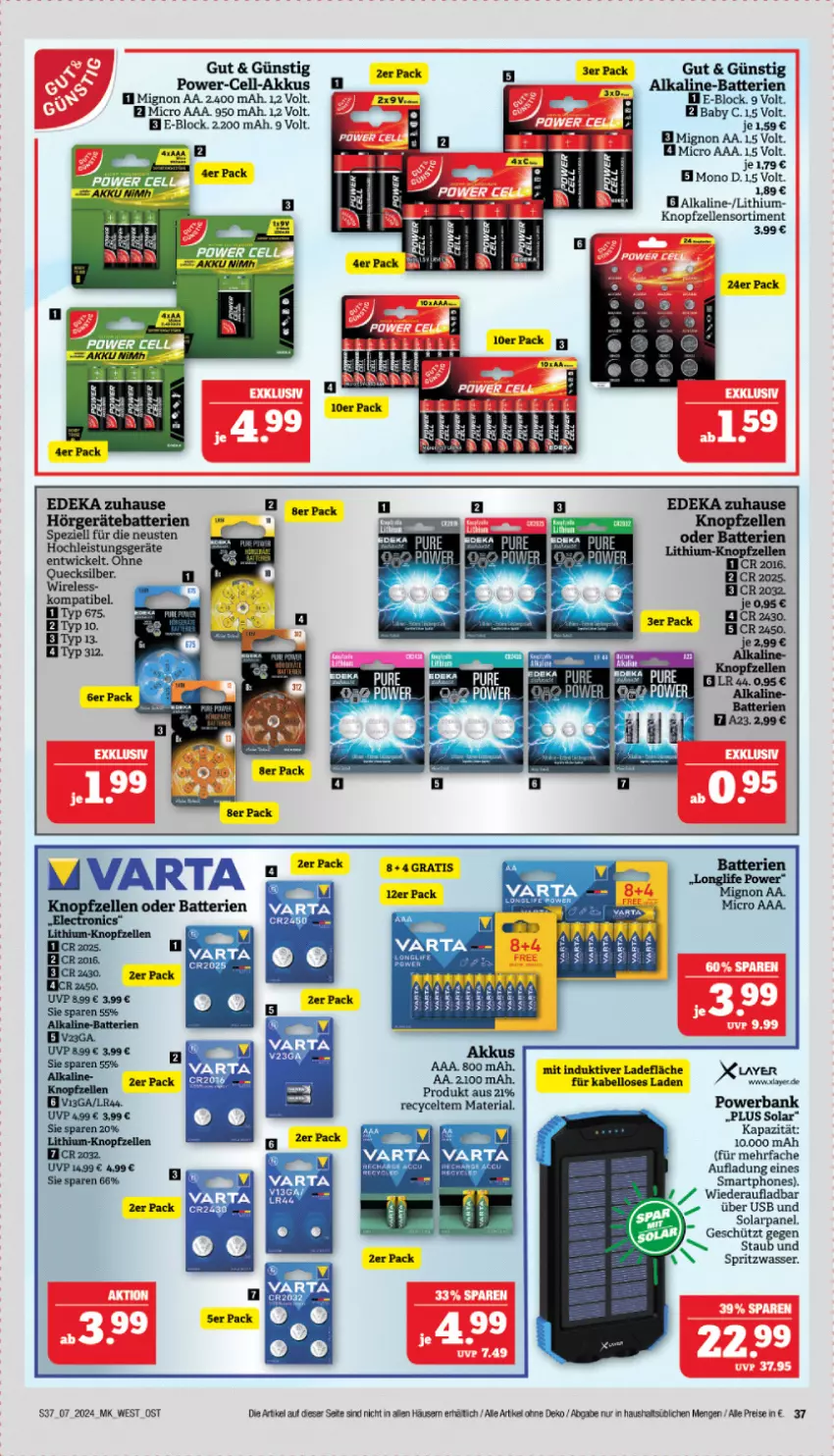 Aktueller Prospekt Marktkauf - Prospekt - von 11.02 bis 17.02.2024 - strona 37 - produkty: akku, Bank, batterie, batterien, eis, elle, powerbank, reis, Ria, smartphone, smartphones, Spezi, Ti, usb, varta, wasser