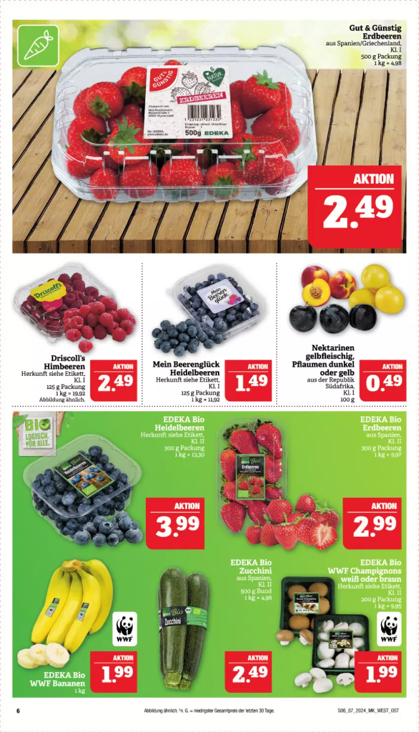 Aktueller Prospekt Marktkauf - Prospekt - von 11.02 bis 17.02.2024 - strona 6 - produkty: beere, beeren, deka, driscoll's, eis, erdbeere, erdbeeren, fleisch, heidelbeere, heidelbeeren, himbeer, himbeere, himbeeren, Nektar, nektarinen, pflaume, pflaumen, Ti