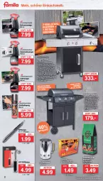 Gazetka promocyjna Famila - Prospekte - Gazetka - ważna od 20.04 do 20.04.2024 - strona 2 - produkty: Bau, decke, Deckel, edelstahl, eis, Elektro, elle, feuerschale, gasgrill, grill, grillfläche, Grillreiniger, grillrost, grillzange, Holz, holzkohle, Lampe, Leuchte, reiniger, reis, Schal, Schale, schlauch, teller, Ti, würfel