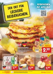 Gazetka promocyjna Netto Marken-Discount - Filial-Angebote - Gazetka - ważna od 27.08 do 27.08.2022 - strona 12 - produkty: apfel, apfelmus, bestpreis, beutel, eier, eis, kartoffel, kartoffeln, kuchen, ndk, reis, rezept, rezepte, sac, speisekartoffeln, Ti, usb, versandkostenfrei, zwiebel, zwiebeln