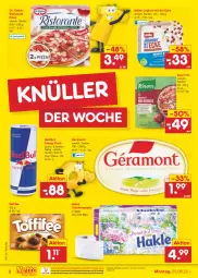 Gazetka promocyjna Netto Marken-Discount - Filial-Angebote - Gazetka - ważna od 27.08 do 27.08.2022 - strona 2 - produkty: bestpreis, Dr. Oetker, drink, eis, energy drink, géramont, hakle, hakle toilettenpapier, joghur, joghurt, joghurt mit der ecke, knorr, knorr fix, Müller, ndk, papier, pizza, red bull, reis, ristorante, ristorante pizza, Ti, toffifee, toilettenpapier, usb, versandkostenfrei