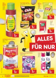 Gazetka promocyjna Netto Marken-Discount - Filial-Angebote - Gazetka - ważna od 27.08 do 27.08.2022 - strona 8 - produkty: bestpreis, chips, curry, deo, dip, eis, fleisch, frucht, fruchtfleisch, gewürz, Hela, kartoffel, kartoffelchips, ketchup, kraft, Mutti, ndk, pizza, reis, Ti, tomate, tomaten, tortilla, tortillas, usb, versandkostenfrei, wc frisch, WC Frisch Kraft Aktiv