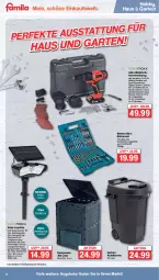 Gazetka promocyjna Famila - Prospekte - Gazetka - ważna od 30.09 do 30.09.2023 - strona 4 - produkty: akku, angebot, angebote, auer, aufbewahrungskoffer, Bohrerset, eis, elle, Garten, Hobby, koffer, Komposter, Leuchte, LG, reis, säge, schrauben, teller, Ti, werkzeug