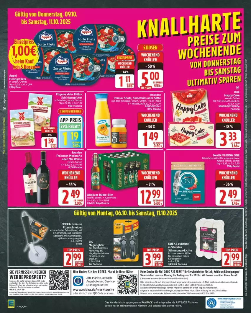 Aktueller Prospekt Edeka - Prospekte - von 06.10 bis 11.10.2025 - strona 16 - produkty: angebot, angebote, deka, eis, elle, Feuerzeug, filet, filets, Innocent, payback, reis, rügenwalder, rügenwalder mühle, säfte, smoothie, smoothies, tee, telefon, Ti, top-preis, uhr, ZTE