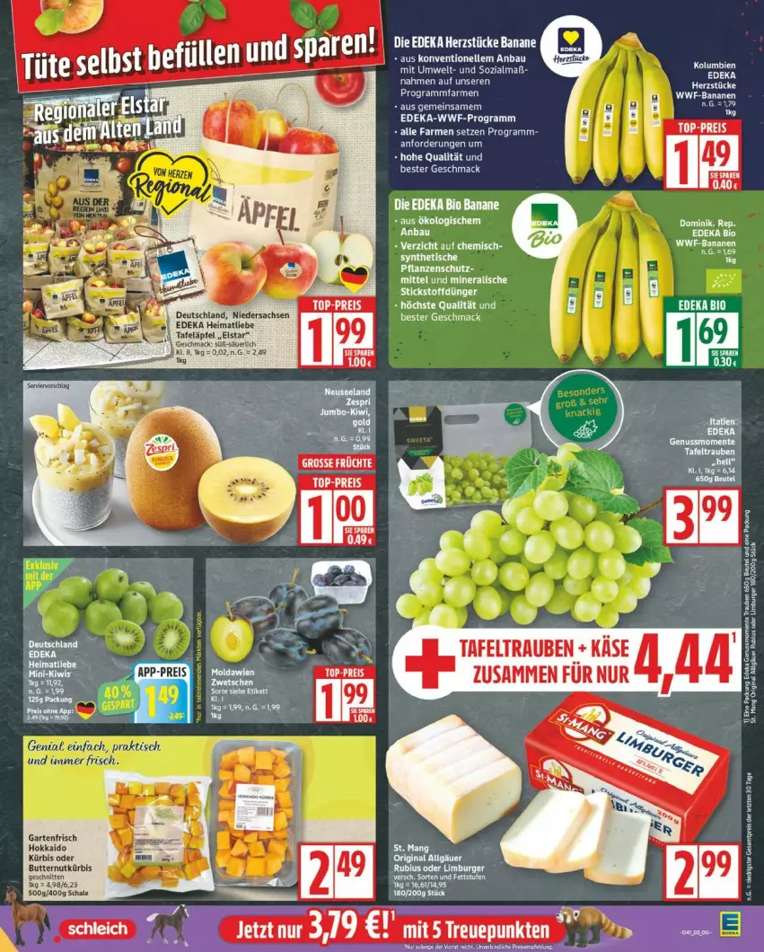 Aktueller Prospekt Edeka - Prospekte - von 06.10 bis 11.10.2025 - strona 3 - produkty: aeg, Bau, bio, burger, butter, deka, edeka bio, elle, Garten, Kürbis, LG, Rubius, sac, Schal, Schale, schnitten, St. Mang, tafeltrauben, Ti, trauben