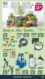 Gazetka promocyjna Netto - Angebote ab Montag - Gazetka - ważna od 12.03 do 12.03.2022 - strona 13 - produkty: blume, blumen, elle, Garten, gartenschlauch, LG, pflanze, pflanzen, Ria, Schal, Schale, schlauch, Ti, topf, Untersetzer, wasser
