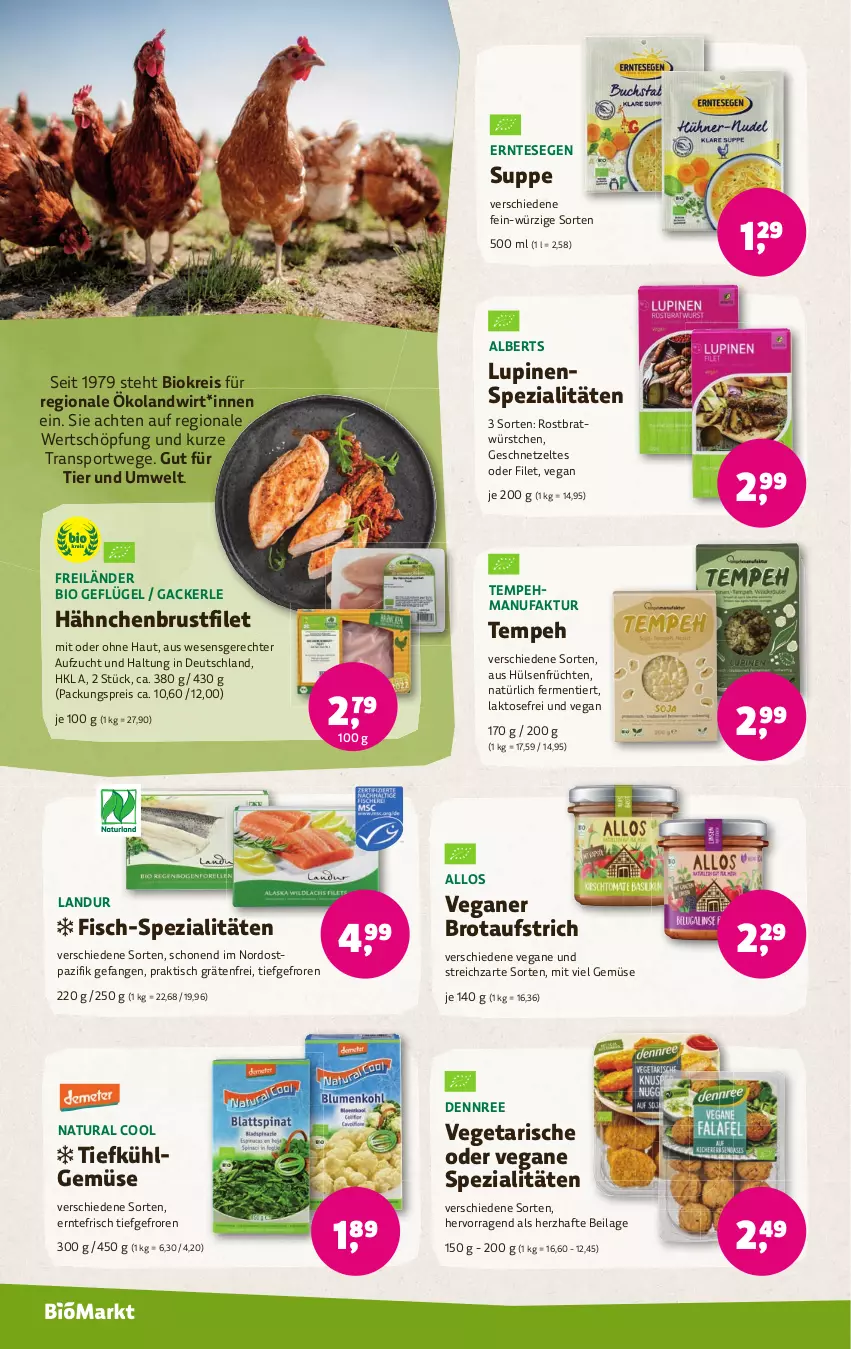 Aktueller Prospekt Denns Biomarkt - von 13.03 bis 23.03.2024 - strona 8 - produkty: aufstrich, bio, brot, brotaufstrich, brustfilet, dennree, eis, Faktu, filet, fisch, früchte, früchten, Geflügel, geschnetzeltes, hähnchenbrust, hähnchenbrustfilet, hülsenfrüchte, ilag, LG, natur, natura, reis, senf, Spezi, Sport, Streichzart, suppe, Ti, tisch, Vegeta, würstchen, Zelt