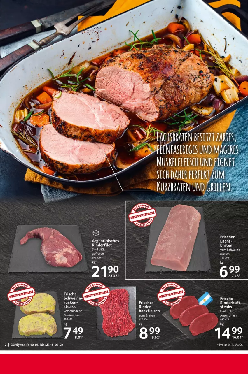 Aktueller Prospekt Selgros - Food - von 10.05 bis 15.05.2024 - strona 2 - produkty: eis, filet, lachs, marinade, reis, rind, rinder, rinderfilet, schwein, schweine, Ti, wein, weine