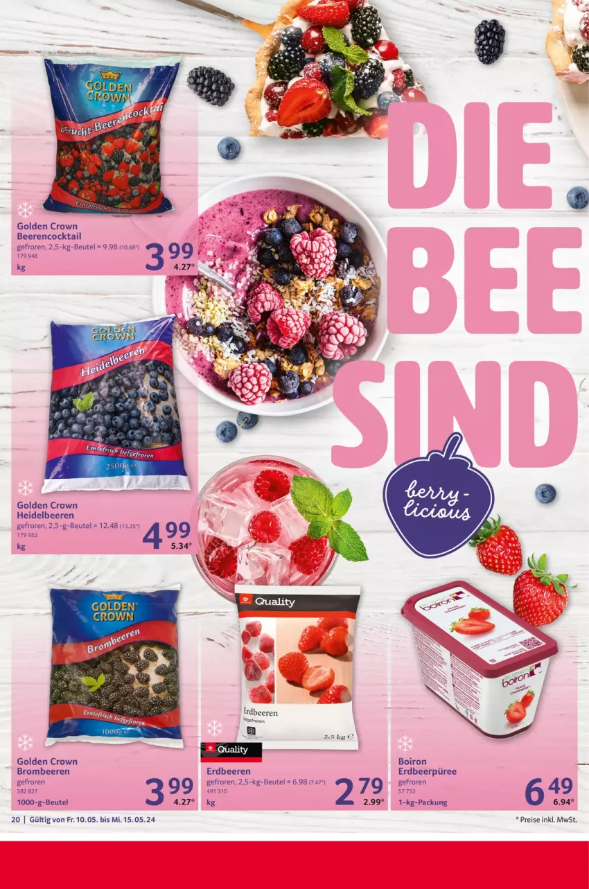 Aktueller Prospekt Selgros - Food - von 10.05 bis 15.05.2024 - strona 20 - produkty: beere, beeren, beutel, brombeere, brombeeren, cocktail, eis, erdbeere, erdbeeren, heidelbeere, heidelbeeren, püree, reis, Ti