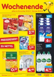 Gazetka promocyjna Netto Marken-Discount - Filial-Angebote - Gazetka - ważna od 06.05 do 06.05.2023 - strona 35 - produkty: Alwa, angebot, bestpreis, coppenrath, domestos, eis, elle, erde, flasche, glasflasche, haltbare milch, kuchen, Lust auf Kuchen, milch, mineralwasser, Mineralwasser Classic, natur, natürliches mineralwasser, pasta, reis, reiss, rel, Spreequell, Ti, volvic, wasser, weihenstephan, ZTE