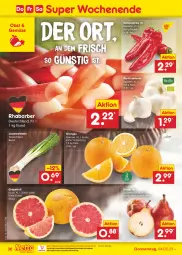 Gazetka promocyjna Netto Marken-Discount - Filial-Angebote - Gazetka - ważna od 06.05 do 06.05.2023 - strona 36 - produkty: bestpreis, beutel, bio, Birnen, eis, grapefruit, knoblauch, Lauchzwiebel, lauchzwiebeln, ndk, obst, orange, orangen, paprika, paprika rot, reis, rhabarber, Spitzpaprika, Ti, zwiebel, zwiebeln