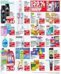 Gazetka promocyjna Kaufland - Prospekt - Gazetka - ważna od 07.06 do 07.06.2023 - strona 16 - produkty: Adidas, allzweckreiniger, angebot, angebote, Becher, beutel, bio, body, Bodymilk, butter, citrus, Clin, colorwaschmittel, creme, deo, deospray, Dr. Beckmann, Dr. Best, eis, elle, flüssigseife, folgemilch, frucht, garnier, gefrierbeutel, hipp, hundenahrung, hygiene-reiniger, lavera, leberwurst, LG, Maske, Meister, meister proper, milch, nuk, Odol, omega, Omega-3, pely, pilze, power-gel, purina, quetschbeutel, reiniger, Reinigung, reinigungstücher, rorax, sac, Seife, Sheabutter, snack, Spezi, sunil, Ti, topf, tuc, tücher, tuchmaske, vita, Vitamine, vollwaschmittel, waschmaschine, waschmaschinen, waschmittel, weck, Wild, wurst, ZTE