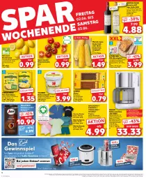 Gazetka promocyjna Kaufland - Prospekt - Gazetka - ważna od 07.06 do 07.06.2023 - strona 4 - produkty: angebot, auto, Bau, baumwolle, Becher, beere, bio, bio-baumwolle, bio-zitronen, bohne, bohnen, braten, braun, butter, butterkeks, Butterschmalz, dell, doppio passo, eis, gewinnspiel, grill, grillo, kaffee, kaffeemaschine, Käse, keks, Kinder, korb, leerdammer, leibniz, mais, malz, Mode, passo, primitivo, purland, Pyjama, rispentomaten, rotwein, saft, Schal, Schmalz, schnittkäse, schoko, schokolade, schwein, Segafredo, shorty, Speck, Spiele, tasse, Ti, Tiere, tomate, tomaten, trolli, wasser, wassertank, wein, Weißwein, WMF, wolle, zitrone, zitronen, ZTE, zucker, zuckermais