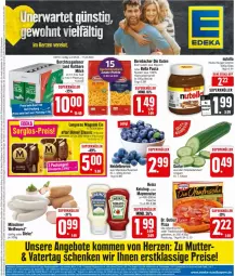 Gazetka promocyjna Edeka - Prospekte - Gazetka - ważna od 11.05 do 11.05.2024 - strona 3 - produkty: angebot, angebote, beere, beeren, bernbacher, beutel, creme, deka, die ofenfrische, eier, eiernudeln, eimer, eis, flasche, gurke, hartweizen, heidelbeere, heidelbeeren, heinz, ketchup, langnese, magnum, mayonnaise, milch, nudel, nudeln, nuss, nuss-nugat-creme, Ofen, pasta, pizza, reis, Ti, tradizionale, Weißwurst, wurst, Yo