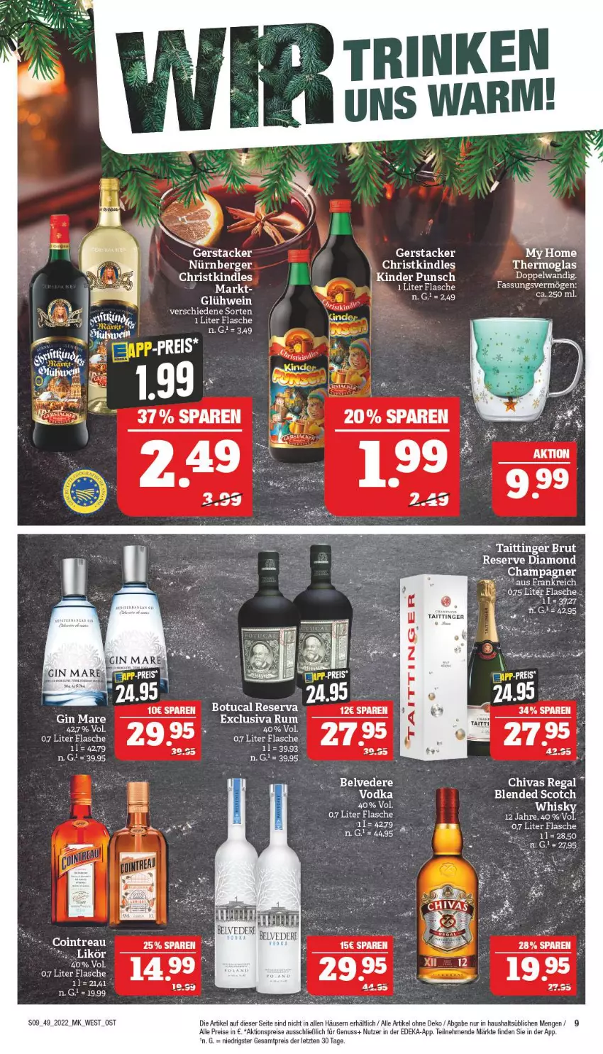 Aktueller Prospekt Marktkauf - Prospekt - von 04.12 bis 10.12.2022 - strona 9 - produkty: aktionspreis, Berger, blended scotch, deka, eis, flasche, Glühwein, Kindle, likör, nürnberger, nuss, regal, reis, rel, rum, scotch, Ti, vodka, wein, ZTE