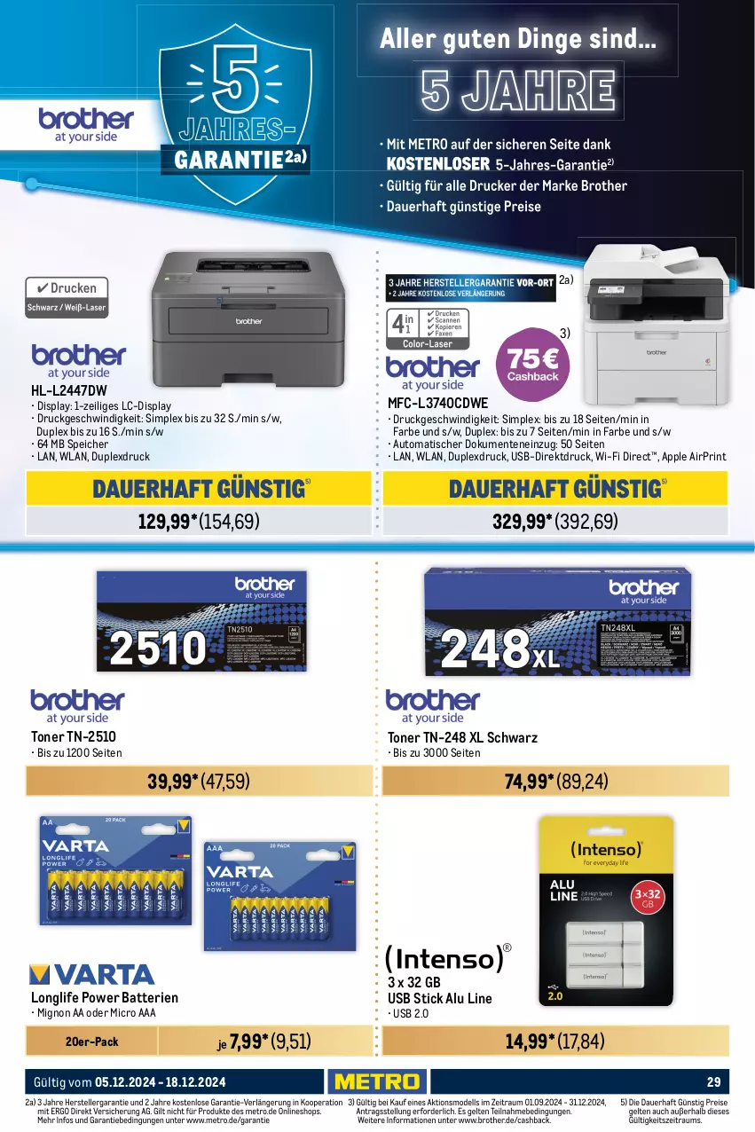 Aktueller Prospekt Metro - Food-Nonfood - von 05.12 bis 18.12.2024 - strona 29 - produkty: akku, Apple, auto, batterie, batterien, Bau, eis, ente, fernseher, lautsprecher, LG, longlife, ring, sim, Subwoofer, Ti, tisch, Toner, uhd, usb, usb stick, wasser