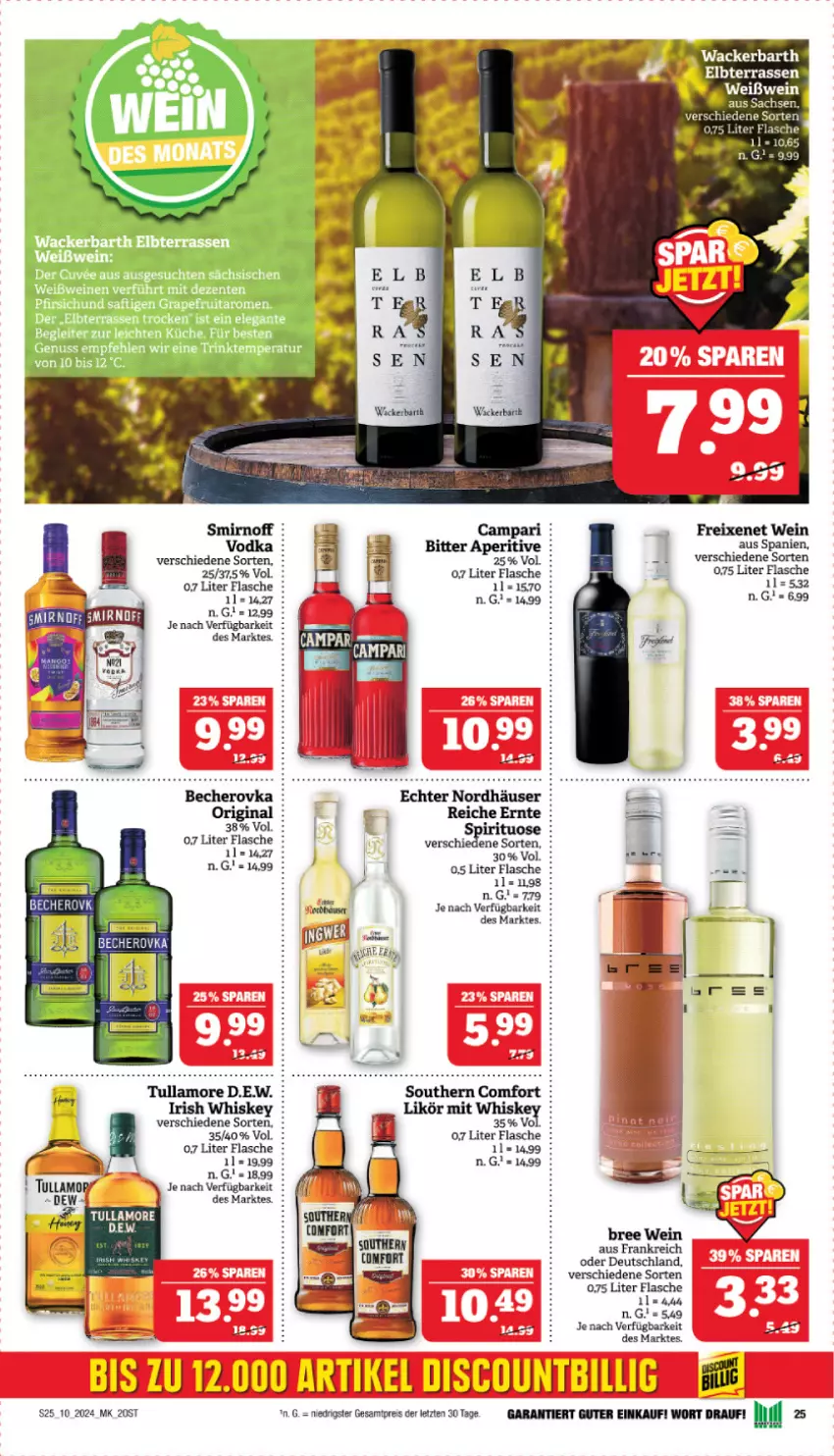 Aktueller Prospekt Marktkauf - Prospekt - von 03.03 bis 09.03.2024 - strona 25 - produkty: Bau, Becher, Becherovka, bree, campari, eis, flasche, freixenet, hero, küche, LG, likör, nuss, reis, smirnoff, Southern Comfort, Ti, vodka, wein, ZTE