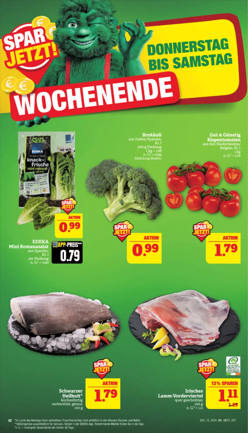 Aktueller Prospekt Marktkauf - Prospekt - von 03.03 bis 09.03.2024 - strona 42 - produkty: aktionspreis, Bau, brokkoli, deka, eis, ente, fisch, frischfisch, küche, Küchen, lamm, nuss, reis, rispentomaten, schnitten, Ti, tomate, tomaten, ZTE