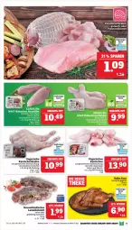 Gazetka promocyjna Marktkauf - Prospekt - Gazetka - ważna od 09.03 do 09.03.2024 - strona 13 - produkty: eis, ente, grill, gulasch, hähnchenschenkel, henkel, Kaninchenkeule, natur, reis, schenkel, Ti, ZTE