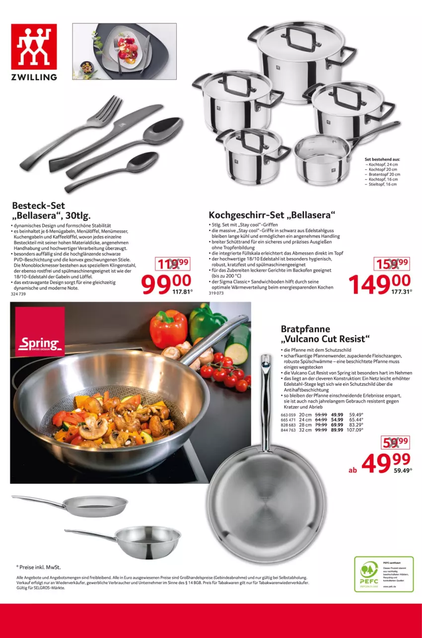 Aktueller Prospekt Selgros - Non Food - von 13.06 bis 19.06.2024 - strona 32 - produkty: aldi, angebot, angebote, backofen, besteck, besteck-set, braten, Bratentopf, bratpfanne, Brei, brie, edelstahl, eis, Elan, elle, fleisch, gabel, geschirr, Geschirr-Set, kaffee, Kochtopf, kuchen, LG, Löffel, messer, Mode, Ofen, pfanne, pfannen, Pfannenwender, Rauch, reis, rel, Ria, ring, sandwich, Schutzschild, sigma, Spezi, spülmaschinen, Ti, topf, Zangen