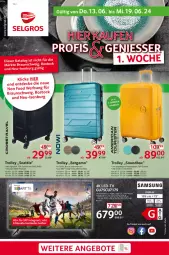 Gazetka promocyjna Selgros - Non Food - Gazetka - ważna od 19.06 do 19.06.2024 - strona 1 - produkty: HDMI, rwe, Samsung, trolley, usb