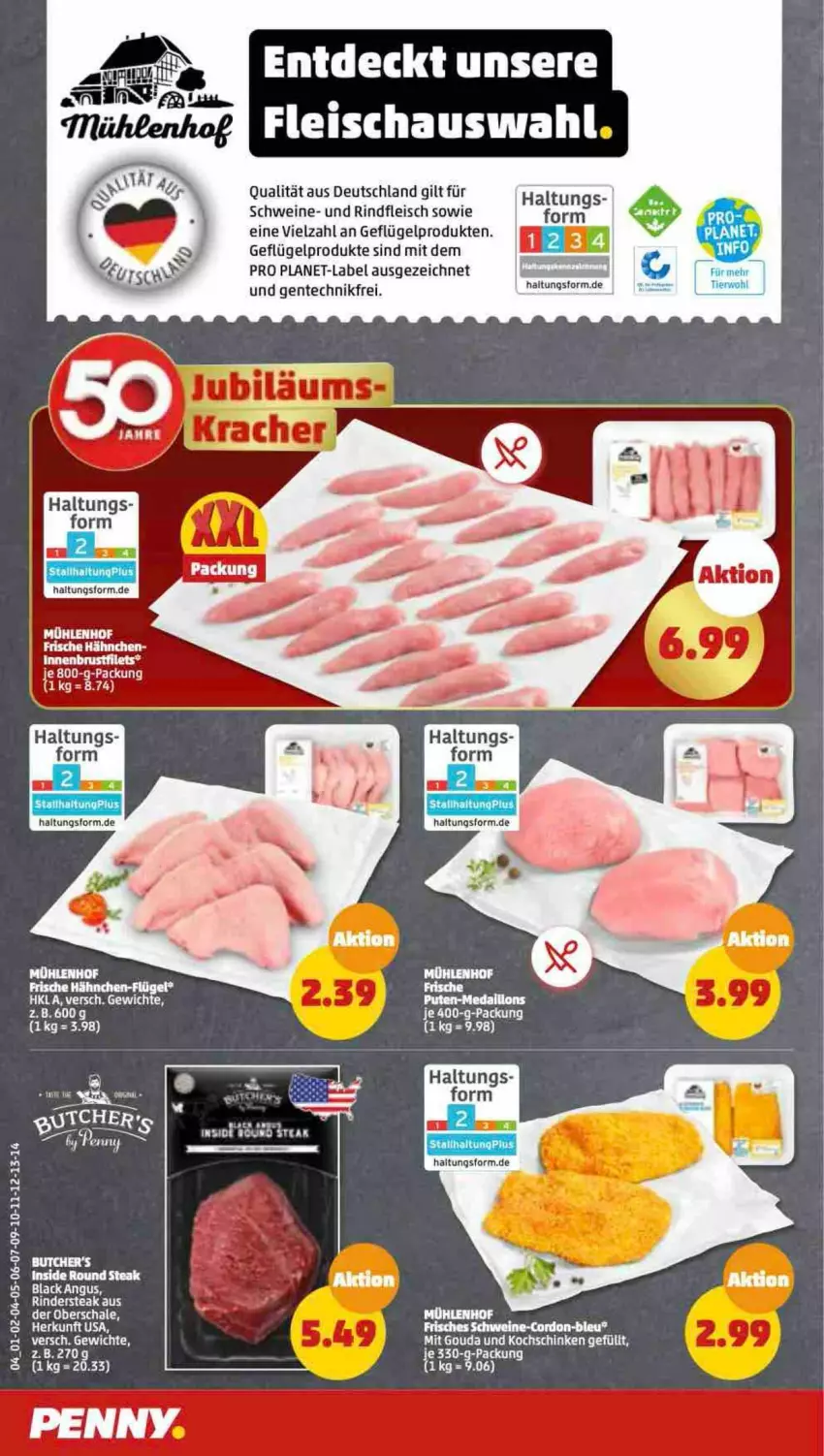 Aktueller Prospekt Penny - Prospekte - von 09.01 bis 14.01.2023 - strona 4 - produkty: eis, ente, fleisch, Frische Hähnchen, Geflügel, geflügelprodukte sind mit dem, gouda, kochschinken, lack, mit gouda, rind, rindfleisch, Schal, Schale, schinken, schwein, schweine, steak, tee, Ti, wein, weine