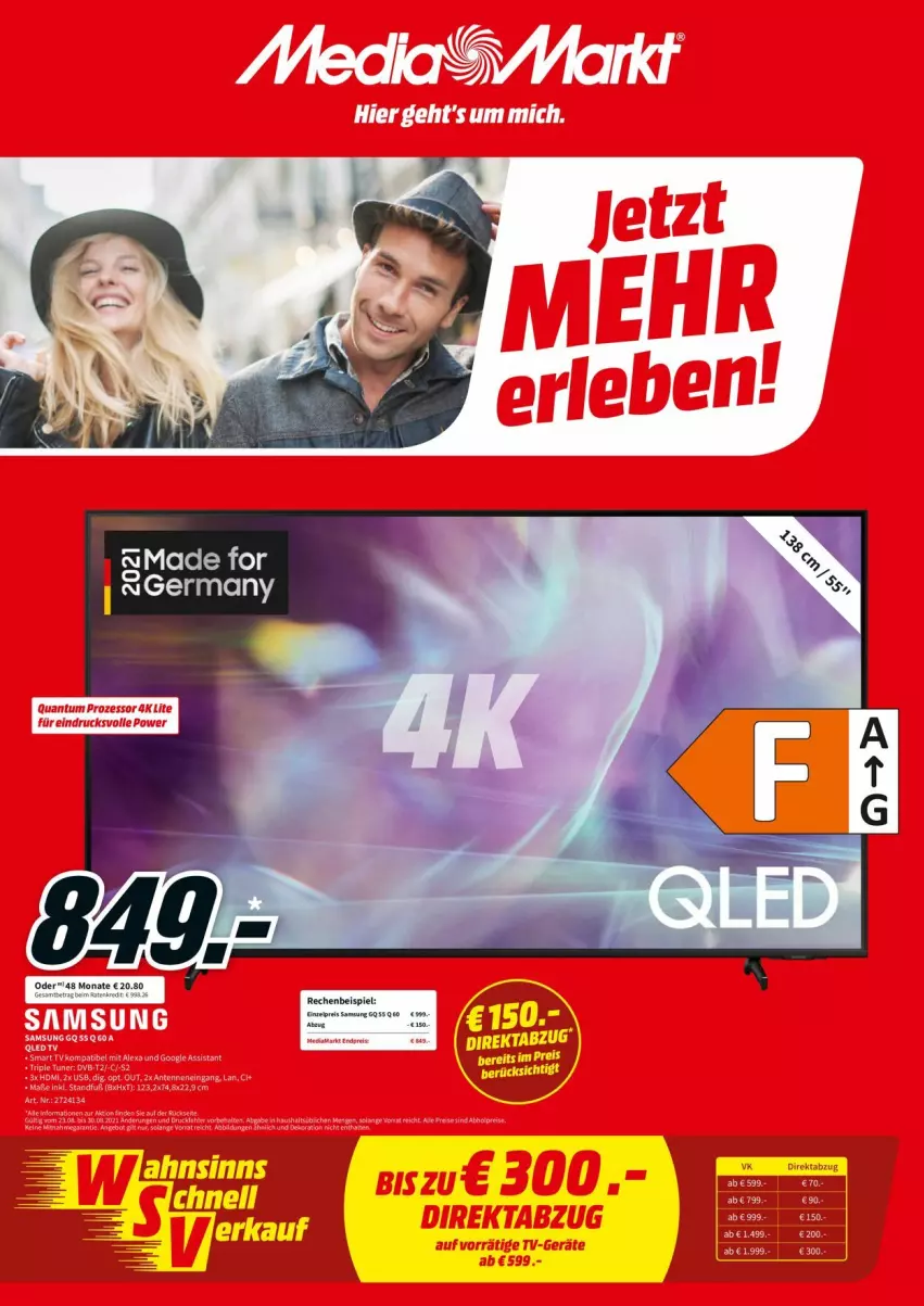 Aktueller Prospekt Media Markt - Prospekte - von 16.08 bis 30.08.2021 - strona 1