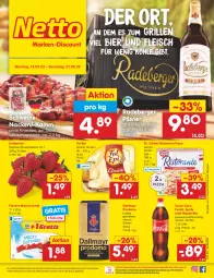 Gazetka promocyjna Netto Marken-Discount - Filial-Angebote - Gazetka - ważna od 21.05 do 21.05.2022 - strona 1 - produkty: angebot, beere, beeren, Berger, bier, coca-cola, cola, dallmayr, dallmayr prodomo, Dr. Oetker, eis, erdbeere, erdbeeren, fanta, ferrero, fleisch, fol epi, grill, kaffee, Mezzo Mix, milch, Milchschnitte, ndk, pils, pilsner, pizza, prodomo, radeberger, radeberger pilsner, reis, ristorante, ristorante pizza, Schal, Schale, schwein, schweine, schweinenacken, sprite, Ti, wein, weine, ZTE