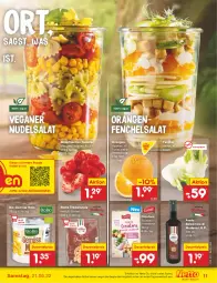 Gazetka promocyjna Netto Marken-Discount - Filial-Angebote - Gazetka - ważna od 21.05 do 21.05.2022 - strona 11 - produkty: aceto, aceto balsamico, angebot, asti, auer, balsam, balsamico, bio, Bio-Gemüse, croutons, dauertiefpreis, eis, fenchel, knoblauch, mais, Mode, nudel, nudelsalat, orange, orangen, pasta, pflaume, pflaumen, reis, rezept, rezepte, salat, Schal, Schale, Ti, tiefpreis, tomate, tomaten, tradizionale, ZTE, zwiebel