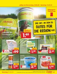 Gazetka promocyjna Netto Marken-Discount - Filial-Angebote - Gazetka - ważna od 21.05 do 21.05.2022 - strona 39 - produkty: angebot, bio, burger, eis, frucht, fruchtjoghurt, Germ, joghur, joghurt, Käse, kühlregal, landkäse, milch, natur, ndk, regal, Ti, torte, würstchen, ZTE