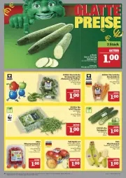 Gazetka promocyjna Marktkauf - Prospekt - Gazetka - ważna od 26.04 do 26.04.2025 - strona 10 - produkty: banane, bananen, bio, cola, deka, edeka bio, eis, gurke, möhren, paprika, pflaume, pflaumen, reis, rucola, salat, Salatgurke, snack, tafeläpfel, Ti, tomate, tomaten, ZTE