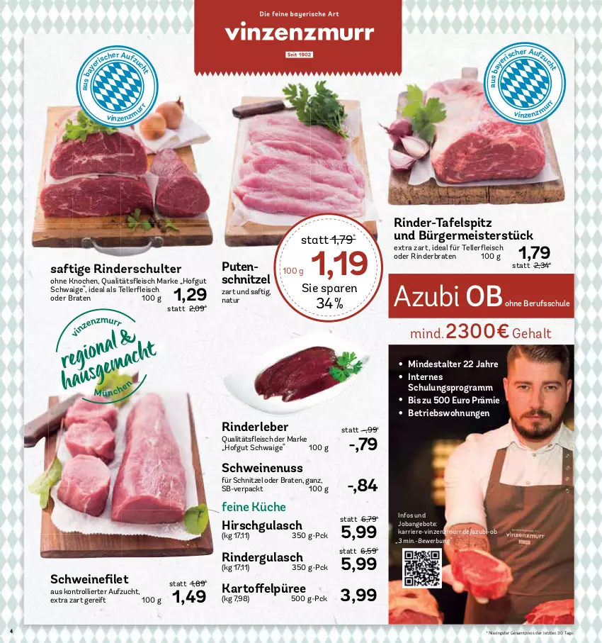 Aktueller Prospekt Aez - Prospekte - von 06.11 bis 11.11.2023 - strona 4 - produkty: angebot, angebote, braten, eis, elle, Germ, gulasch, hofgut, küche, Meister, natur, nuss, püree, pute, putenschnitzel, reis, rind, rinder, rinderbraten, rindergulasch, Rinderleber, saft, schnitzel, schwein, schweine, Schweinenuss, tafelspitz, teller, Ti, trolli, wein, weine, ZTE