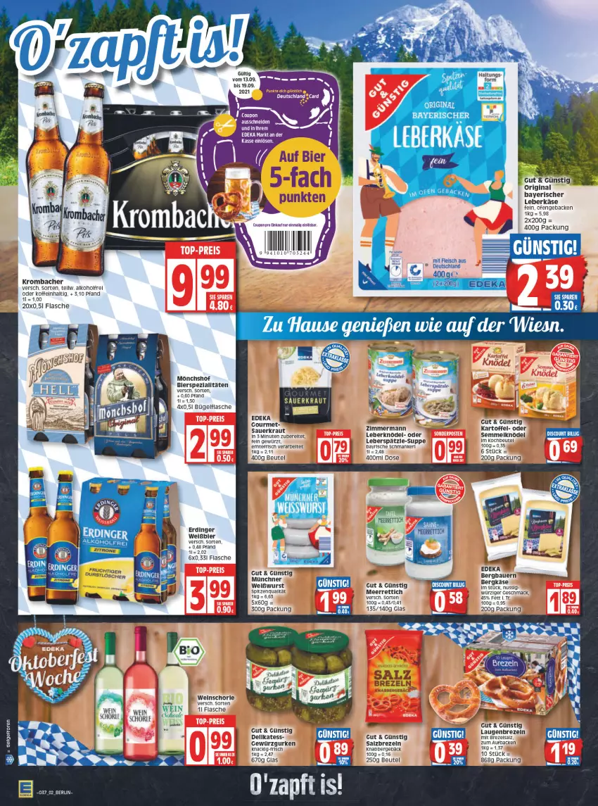 Aktueller Prospekt Edeka - Angebote der Woche - von 13.09 bis 18.09.2021 - strona 2