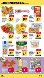 Gazetka promocyjna Netto - Woche 22 - Gazetka - ważna od 03.06 do 03.06.2023 - strona 22 - produkty: activia, activia joghurt, apfel, Apfelschorle, bio, brötchen, burger, chicken wings, cocktail, coppenrath, danone, danone activia, Elan, flasche, gewürz, Goldstücke, grill, joghur, joghurt, Käse, kiwi, Kiwi Gold, kuchen, Limburger, monte, natur, radieschen, rispentomaten, salat, schorle, Ti, tomate, tomaten, zott, Zott Monte