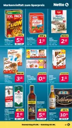 Gazetka promocyjna Netto - Woche 22 - Gazetka - ważna od 03.06 do 03.06.2023 - strona 27 - produkty: Berger, Cap, captain morgan, cerealien, cola, Dr. Oetker, eis, gelierzucker, gordon, Gordon’s, Kinder, kinder bueno, kinder schokolade, konfitüre, kräuter, kräuterlikör, kuchen, leine, likör, nestlé, oder yogurette, pils, pilsner, radeberger, radeberger pilsner, reis, riegel, schoko, schokolade, Tanqueray, Ti, tonic, Yo, yogurette, zucker