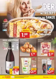 Gazetka promocyjna Netto Marken-Discount - Filial-Angebote - Gazetka - ważna od 15.04 do 15.04.2023 - strona 20 - produkty: auer, bacon, Bau, Berger, bestpreis, eis, Geflügel, Käse, Kraut, latte, LG, meersalz, ndk, nudel, Nudelgericht, nudeln, pfeffer, reifen, reis, rezept, rotwein, saft, salz, Salzmühle, Sauerkraut, schwein, schweine, Schweinebauch, Speisezwiebeln, Ti, trolli, trollinger, wein, weine, Weinsauerkraut, wurst, zwiebel, zwiebeln