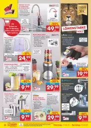 Gazetka promocyjna Netto Marken-Discount - Filial-Angebote - Gazetka - ważna od 15.04 do 15.04.2023 - strona 28 - produkty: armatur, armaturen, batterie, batterien, Becher, cocktail, cocktails, decke, Deckel, edelstahl, eis, eiswürfel, elle, gefrierfach, Geldbörse, getränk, getränke, Gläser, kaffee, Kocher, led-licht, leine, LG, Mantel, Mixer, ndk, nuss, Radio, reis, rwe, smoothie, Ti, Trinkhalme, wasser, wasserkocher, wein, würfel