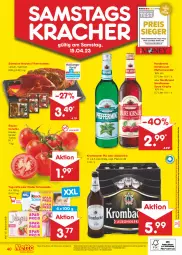 Gazetka promocyjna Netto Marken-Discount - Filial-Angebote - Gazetka - ważna od 15.04 do 15.04.2023 - strona 40 - produkty: alkohol, angebot, angebote, asti, bestpreis, discount, eis, Holz, Kinder, kinder schokolade, kirsch, kirsche, kracher, krombache, krombacher, krombacher pils, likör, marken-discount, ndk, nordbrand, pfeffer, pfefferminzlikör, pils, reis, rispentomaten, schoko, schokolade, schwein, schweine, steak, steaks, Ti, tomate, tomaten, wein, weine, Yo, yogurette, ZTE