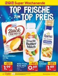 Gazetka promocyjna Netto Marken-Discount - Filial-Angebote - Gazetka - ważna od 21.10 do 21.10.2023 - strona 42 - produkty: bestpreis, butter, camembert, culinesse, dip, eis, frucht, milch, Müller, ndk, rama, Rama Culinesse, reis, Ti