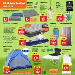 Gazetka promocyjna Thomas Philipps - Gazetka - ważna od 03.05 do 03.05.2025 - strona 10 - produkty: auer, batterie, batterien, bett, Campingdusche, Campingtisch, dusche, Elektro, elle, fliegengitter, Hängeleuchte, hering, kissen, klappstuhl, latte, Leuchte, LG, Liege, luftbett, Rauch, reifen, Ria, ring, rwe, sac, schlafsack, schlauch, sitzkissen, spartipp, stuhl, Tasche, Ti, tisch, tragetasche, wasser, Zelt