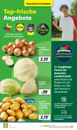 Gazetka promocyjna Lidl - Aktionsprospekt - Gazetka - ważna od 09.03 do 09.03.2024 - strona 2 - produkty: angebot, angebote, auer, Bau, eis, erde, kartoffel, kartoffeln, ndk, obst, Obst und Gemüse, reis, Schal, Schale, speisekartoffeln, Sport, Ti, und gemüse, Weißkohl, zwiebel, zwiebeln