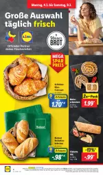 Gazetka promocyjna Lidl - Aktionsprospekt - Gazetka - ważna od 09.03 do 09.03.2024 - strona 4 - produkty: angebot, bio, bioland, brot, brötchen, ciabatta, coupon, Croissant, eis, Käse, ndk, Ofen, preisvorteil, reis, Schal, Schale, schinken, steinofen, Ti