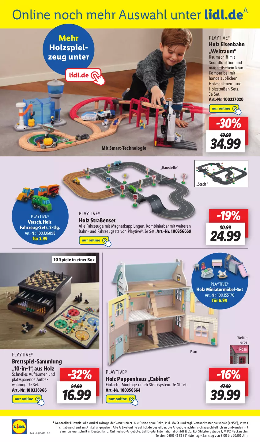 Aktueller Prospekt Lidl - Aktionsprospekt - von 20.02 bis 25.02.2023 - strona 54 - produkty: angebot, angebote, aust, Bau, eis, Eisenbahn, elle, Holz, LG, möbel, ndk, Puppe, reis, rel, Schal, Schale, Spiele, spielzeug, telefon, Ti, tisch, uhr